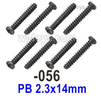 UDI RC 1603 Parts-Screws.1601-056.PB 2.3x14mm. Total 8pcs. UDI 1603 1/16 Rally Car Accessories..